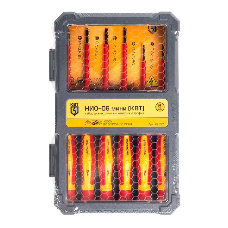 Набор диэлектрических отверток "Профи" НИО-06 мини КВТ 79771