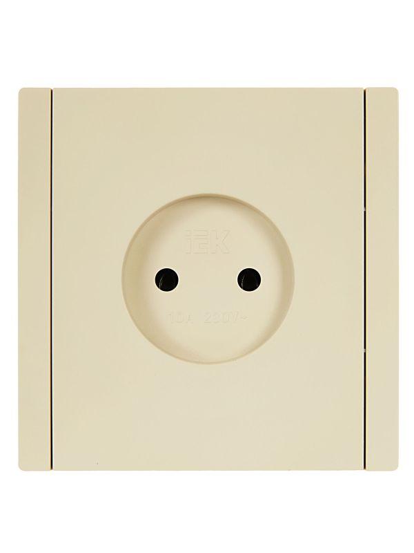 Розетка 1-м СП FORTE&PIANO FP418 10А без заземл. без защ. шторок винт. крепл. ваниль IEK FP-R10-10-K10