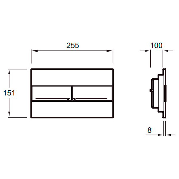 Панель для двойного смыва Jacob Delafon E4316-00 белый