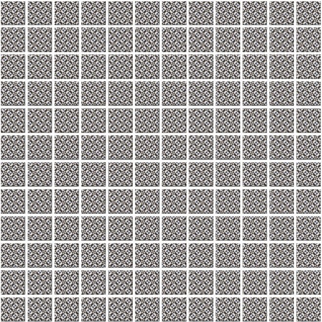 Плитка Кастелло орнамент серый 29,8х29,8, 20108