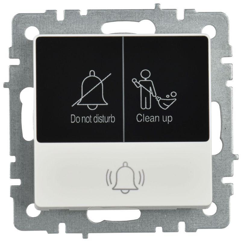 Кнопка звонка BRITE 10А ВС10-1-9-БрБ для отелей с индик. механизм бел. IEK BR-V14-2-10-K01