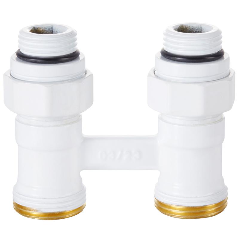 Узел нижнего подключения прямой 1/2дюймх3/4дюйм EK бел. Royal Thermo НС-1559438