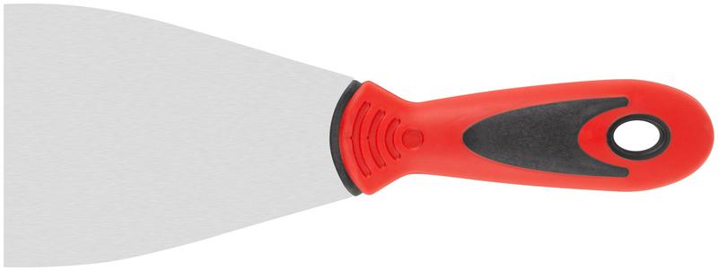 Шпатель 80мм прорезиненная ручка нерж. сталь КУРС 06713