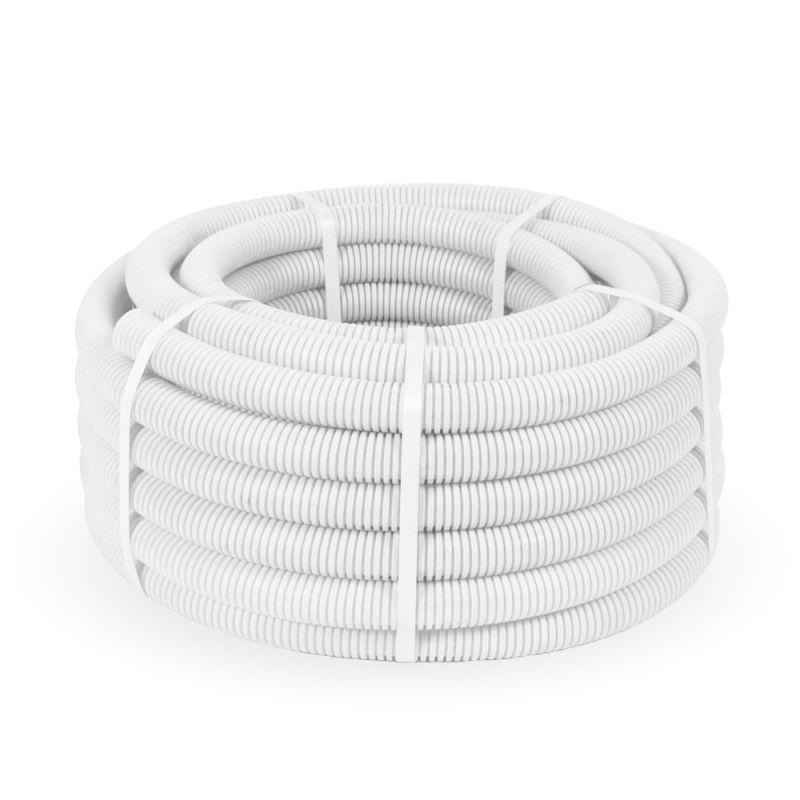 Труба гофрированная ПЛЛ тяжелая d32мм безгалогенная (HF) негорючая (НГ) бел. (уп.25м) Промрукав PR02.0242