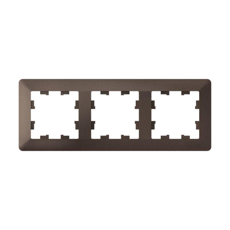 Рамка 3-м AtlasDesign Air мокко/дым. черн. SE ATN220603