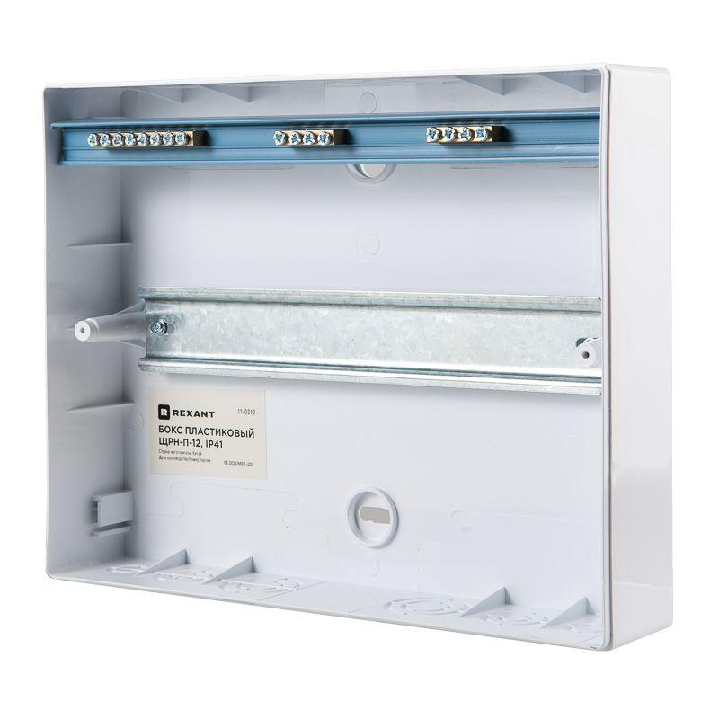 Бокс ЩРН-П-12 IP41 пластик. бел. Rexant 11-0312