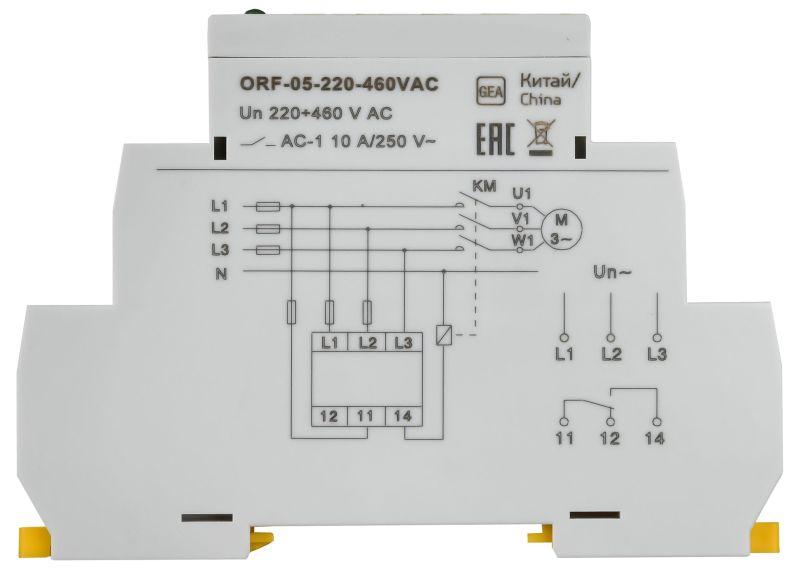 Реле фаз ORF 05 3ф 220-460В AC IEK ORF-05-220-460VAC