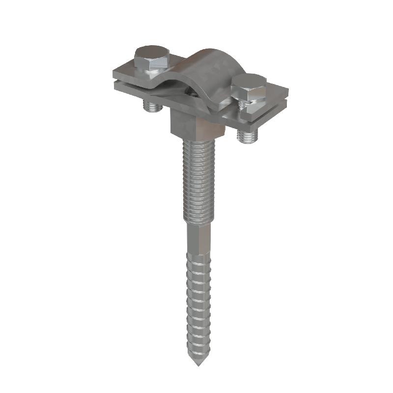 Держатель вкручиваемый для прутка d6-10мм со шпилькой М8 L80мм DPV-SM8-80-D6-10 TD КМ MA0716