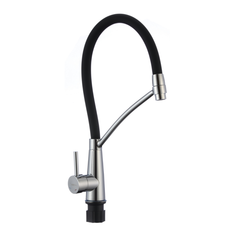 Смеситель для кухни с гибким изливом Fmark FS8255A-01, хром