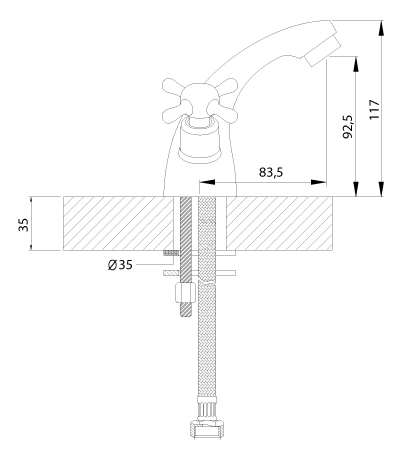 Смеситель для раковины Rossinka G (G02-61)