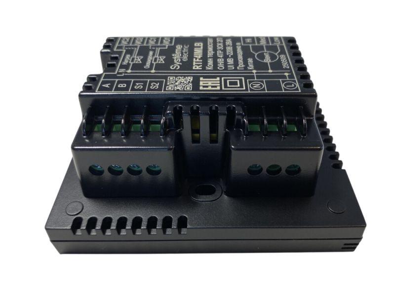 Термостат комнатный цифровой для 4тр 3ск FCU и 2-х поз. клап. 1UI 5DO Modbus 220В BS черн. SE RTF4IMLB