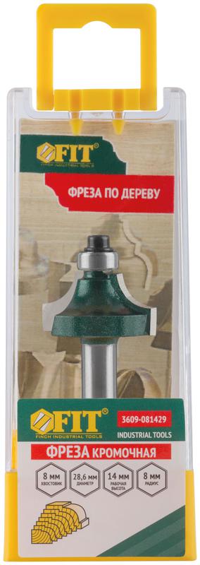 Фреза кромочная калевочная с нижним подшипником DхHхL=28.6х14х52мм FIT 3609-081429