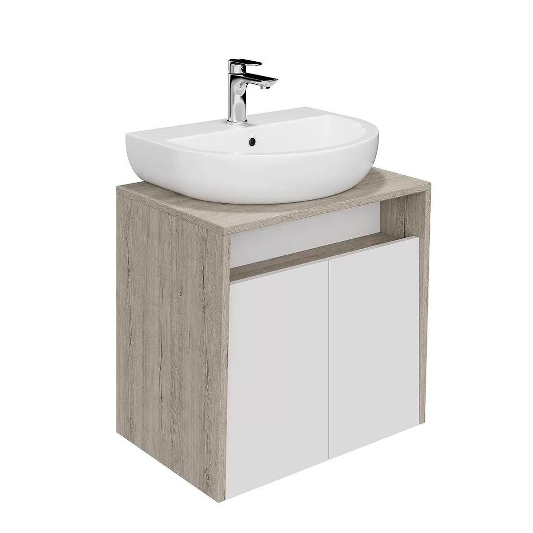 Тумба PRO подвесная 2 дверцы 60, белая глянцевая