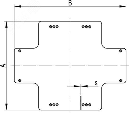 Пластина монтажная 358х283мм для коробок 380х300мм оцинкованная сталь
