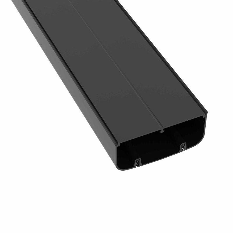 Кабель-канал 90х50 L2000 с фрон. крыш. черн. DKC 09501A