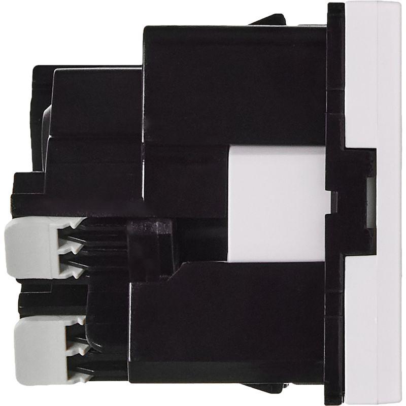 Розетка 2мод. 16А 250В 45град. с заземл. без защ. шторок безвинт. зажимы бел. ИЭК Leg 4521058