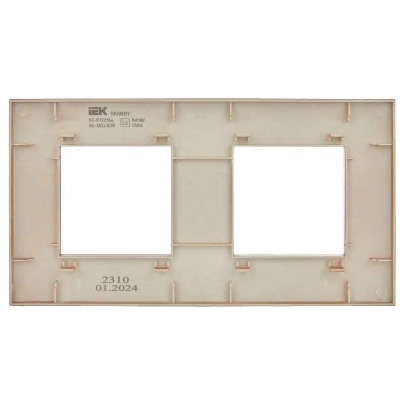 Рамка 2-м SKANDY SK-F02Sa песочн. IEK SK-M22-K98