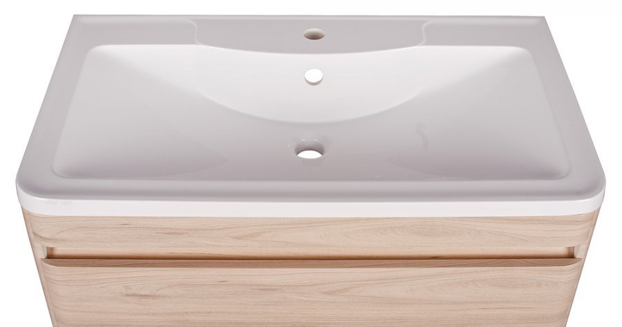 Тумба подвесная "Атлантика 80", Люкс ясень перламутр, PLUS