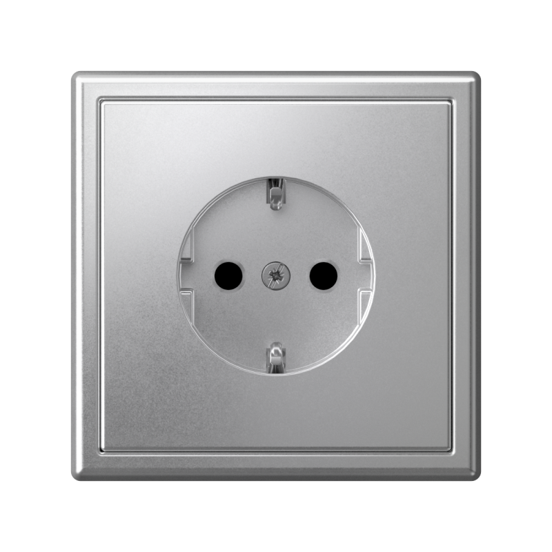 Розетка ArtGallery 16А с заземл. со шторками быстрозажим. клем. механизм алюм. SE GAL000345S