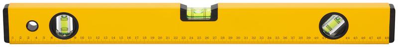 Уровень "Стайл" 3 глазка фрезер. рабочая грань шкала профи 500мм корпус усиленный желт. FIT 18205