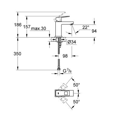 Смеситель Grohe Eurocube 23132000 для раковины