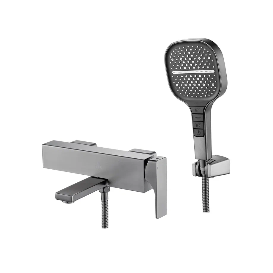 Смеситель для ванны Rose R1002T, оружейная сталь