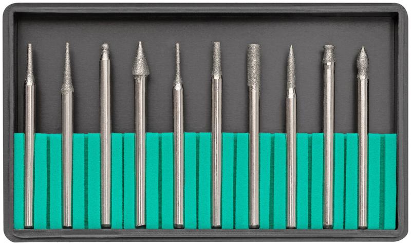 Шарошка усиленная сталь с алмазным напылением штифт 3мм 10шт FIT 36484