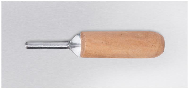 Гладилка нержавеющая с деревянной ручкой профи плоская 280х130мм FIT 05140