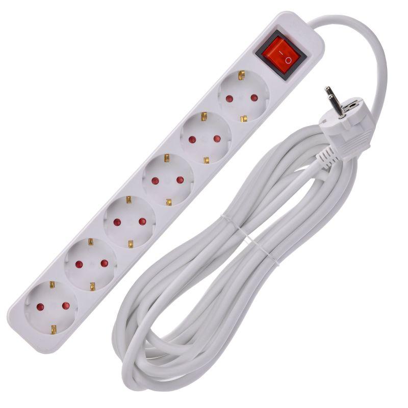 Удлинитель 6х5м 16А У06К ПВС 3х1.5 бел. UMA IEK UM-YP10-16-06-05-ZK-K01