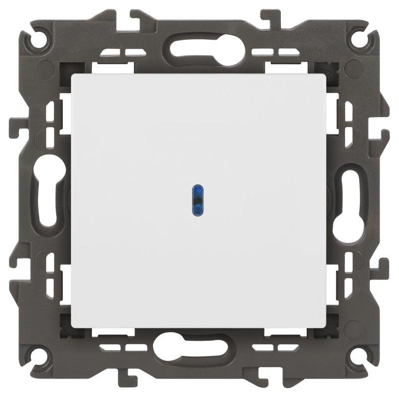 Выключатель Elegance 14-1102-01М 250В 10АХ с подсветкой матов. бел. Эра Б0065783