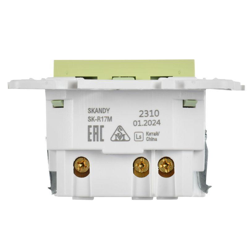 Розетка SKANDY 18Вт 16А с заземл. защ. шторки с USB C SK-R17G мятный IEK SK-R14-16-U14-018-K06