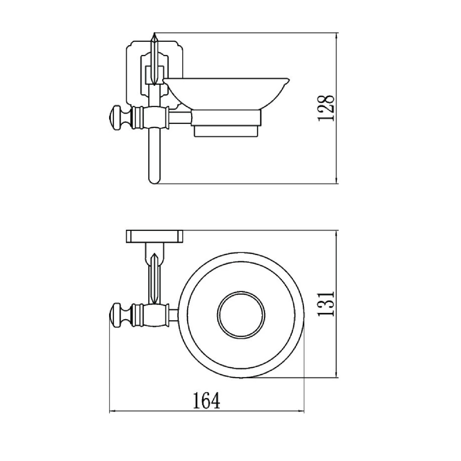 Мыльница Savol S-006459, бронза