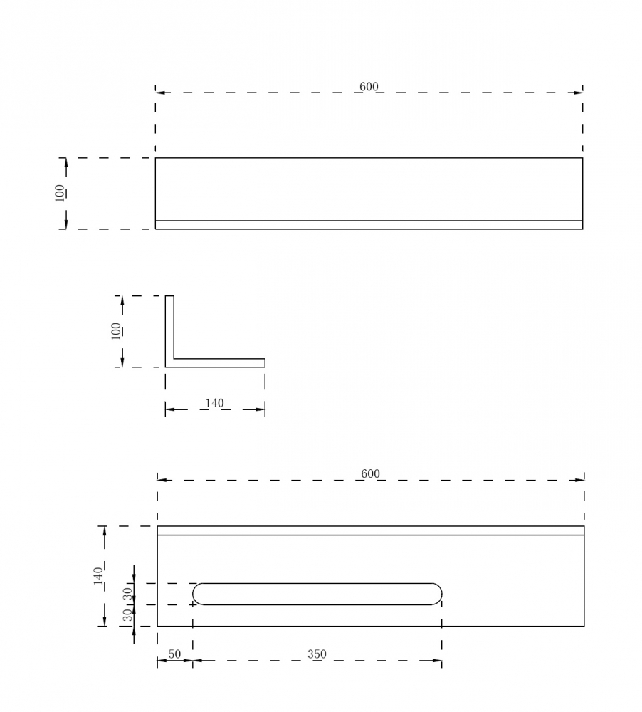 Полочка с полотенцедержателем для ванной комнаты ABBER Stein AS1655 белая матовая