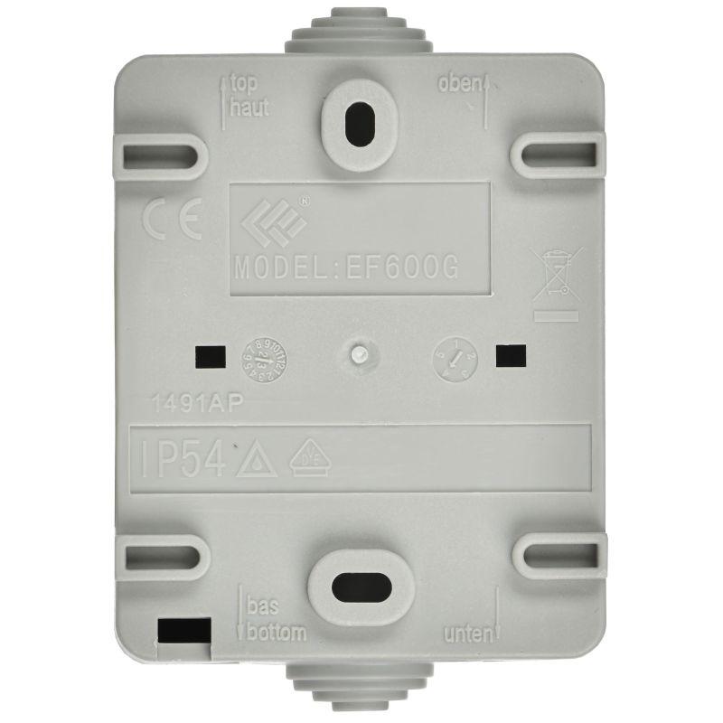 Розетка 1-м ОП Форс РСб20-3-ФСр 16А IP54 с заземл. с крышкой сер. IEK ERS12-K03-16-54-DC