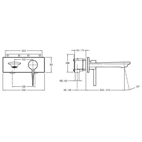 Смеситель Jacob Delafon Stance E9106-CP для раковины