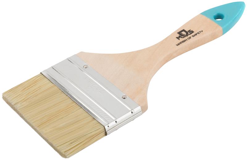 Кисть флейцевая натур. светлая щетина деревянная ручка 3дюйм (75мм) MOS 00707М