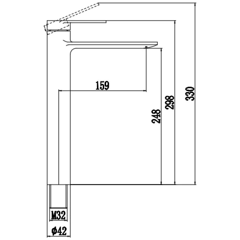 Смеситель для раковины Savol S-601811GH, черный