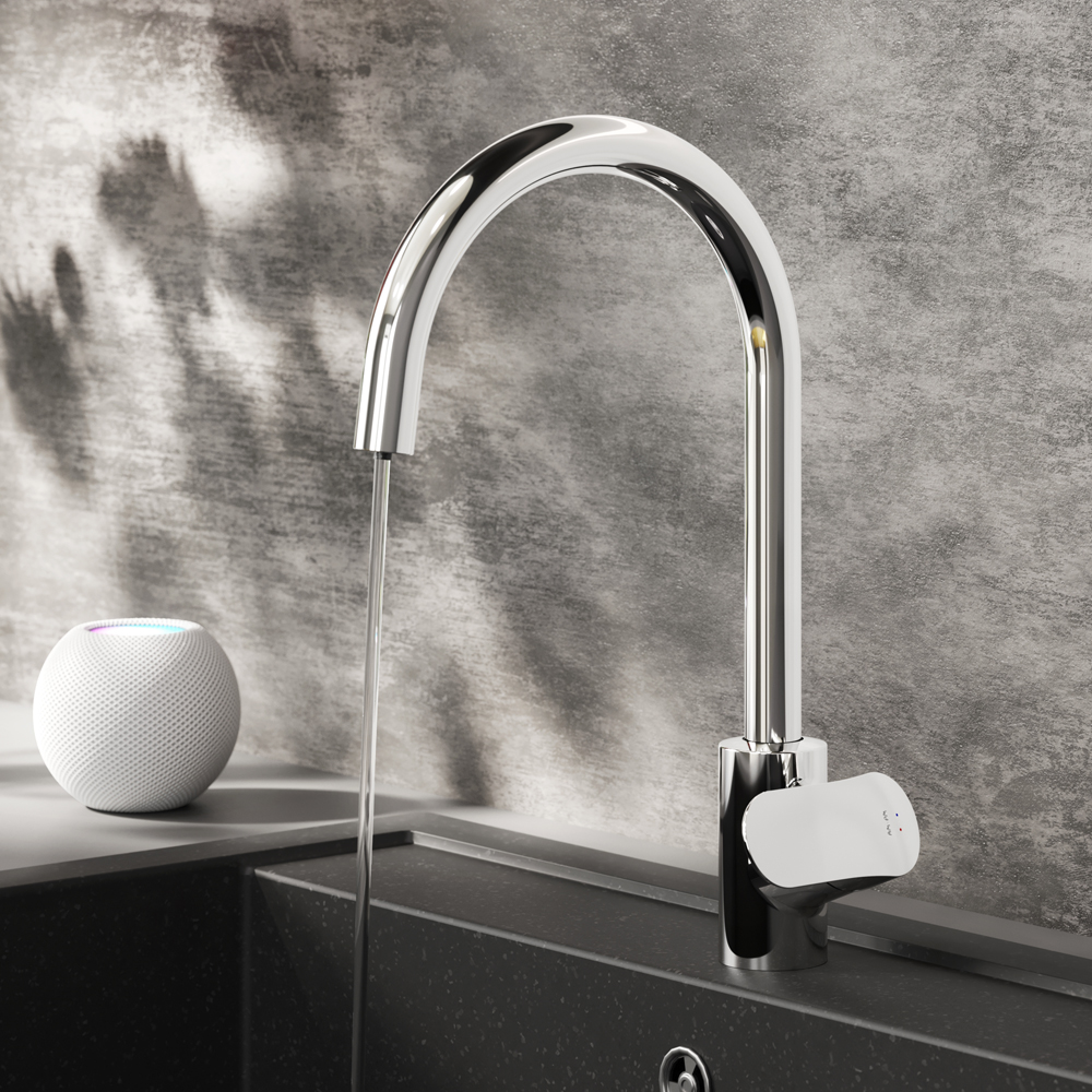 F8007700 Like, смеситель для кухни с каналом для питьевой воды, хром, шт.