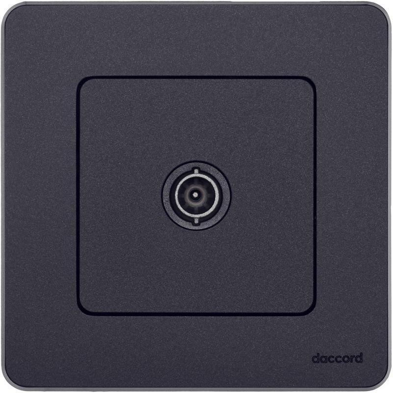 Розетка телевизионная проходная TV Inspiria 14дБ 5-862мГц механизм антрацит IEK 673863