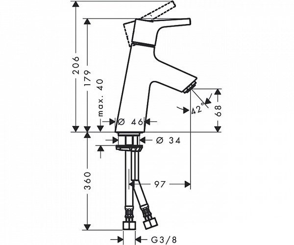 Смеситель Hansgrohe Talis S 72012000 для раковины