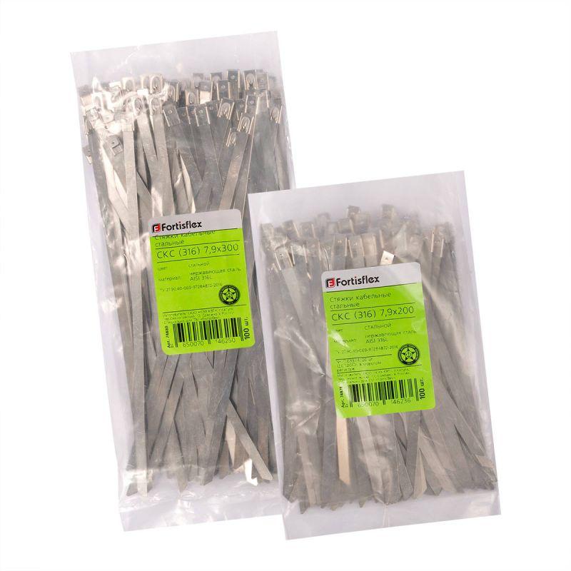 Хомут кабельный СКС (316) 12х1200 стальной Fortisflex 103068