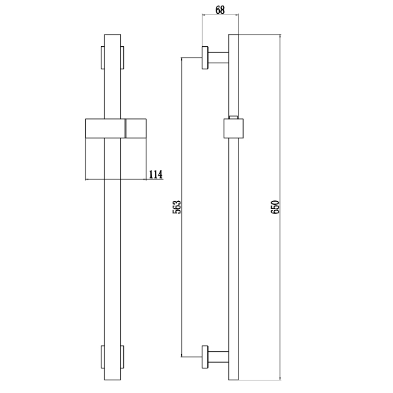 Душевая штанга Fmark FS90466H, черный