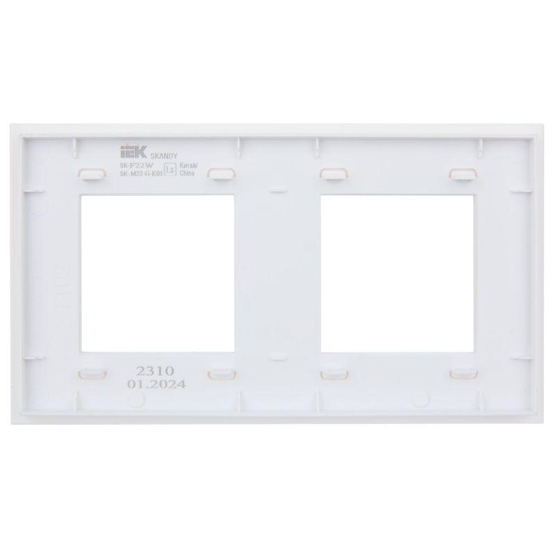Рамка 2-м SKANDY SK-F22W стекло арктич. бел. IEK SK-M22-G-K01