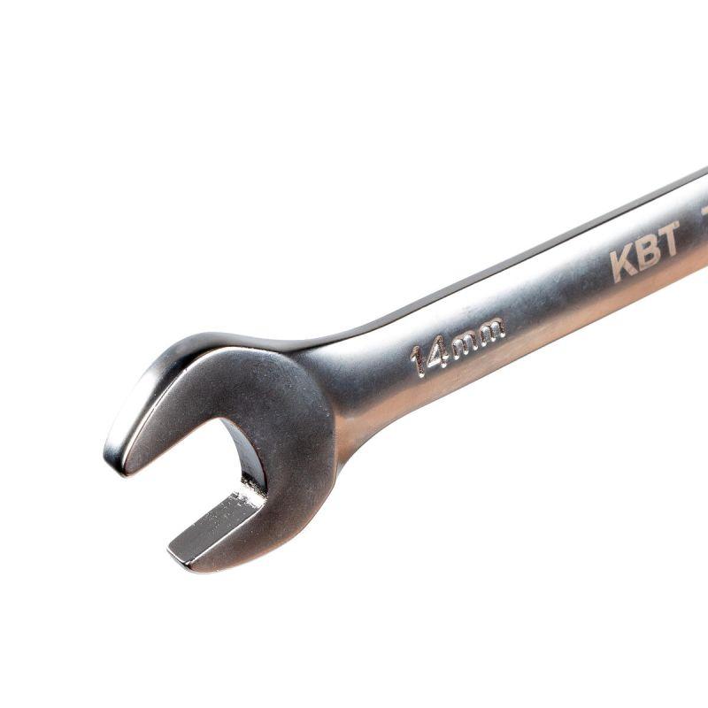 Набор гаечных комбинированных трещоточных ключей с шарниром НТКШ-6 (8-17) KBT-PROFESSIONAL КВТ 91950