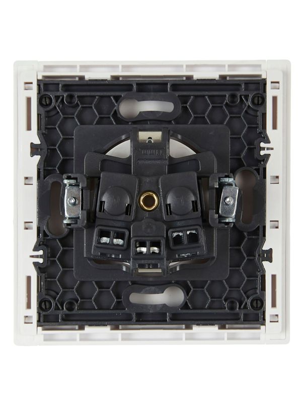 Розетка СП FORTE&PIANO FP216 16А с заземл. без защ. шторок винт. крепл. бел. IEK FP-R11-16-K01