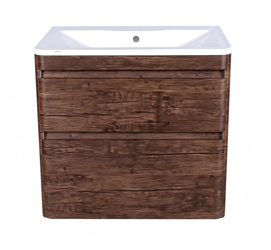 Тумба подвесная "Атлантика 70", Люкс старое дерево, PLUS