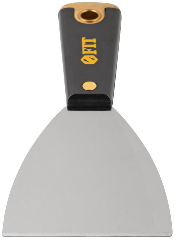 Шпатель для удаления ржавчины профи толщ. лезвия 1мм пластик. ручка сметал. бойком 3дюйм (75мм) FIT 06400