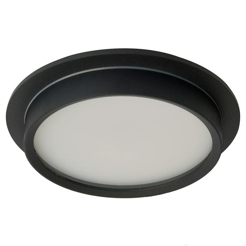 Светильник DL704 25Вт 230В GX70 IP44 потолочн. встраив. круг без лампы черн. FERON 51106