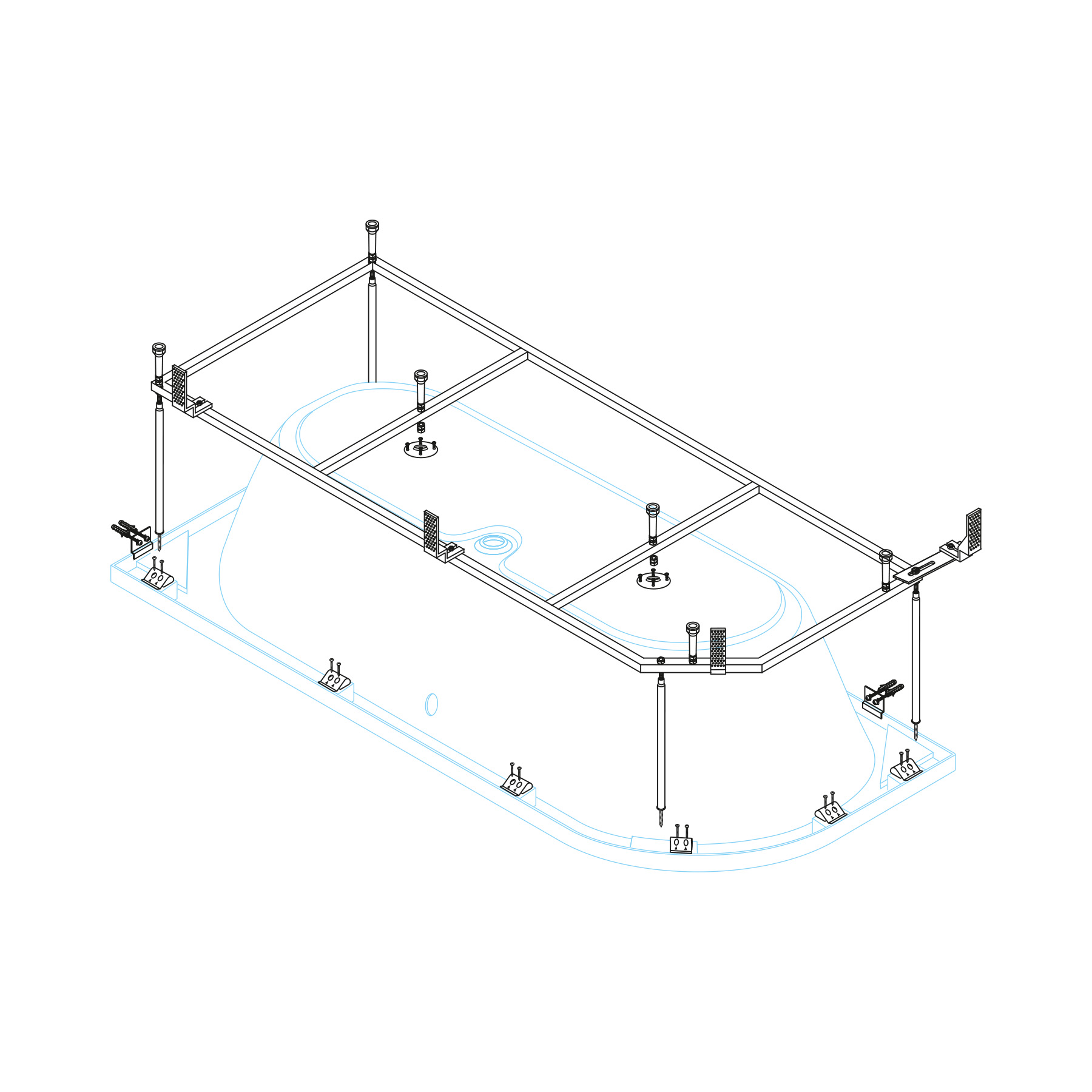 Металлический каркас CEZARES METAURO CORNER-MF