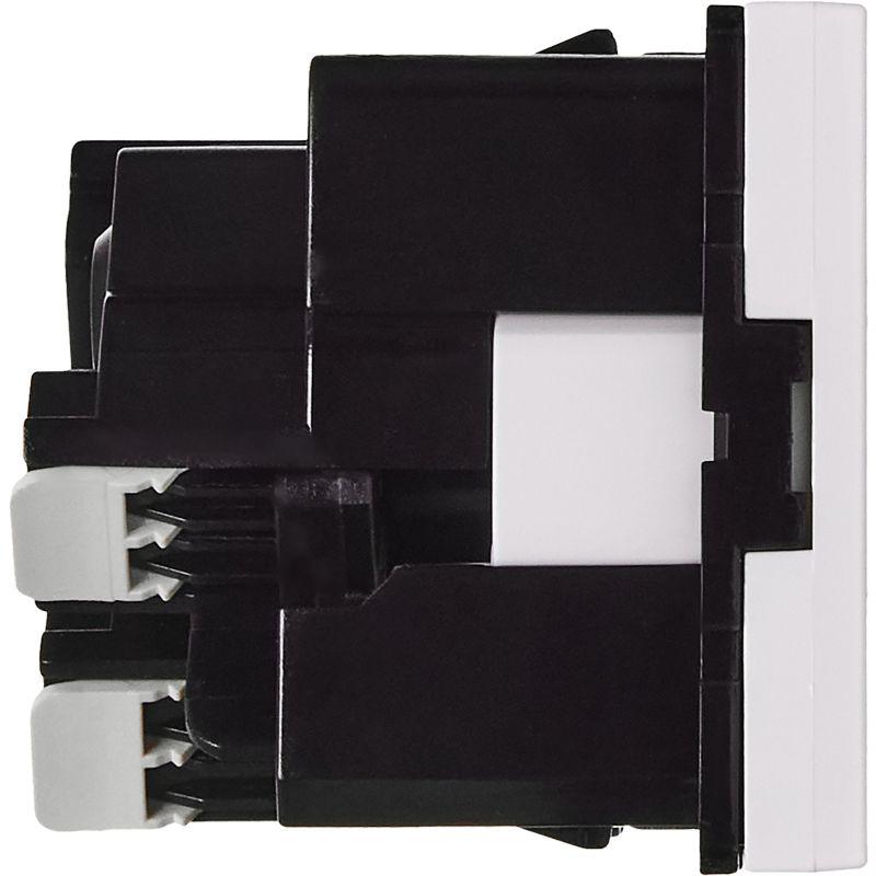 Розетка 2мод. 16А 250В 45град. с заземл. защ. шторки безвинт. зажимы бел. ИЭК Leg 4521059